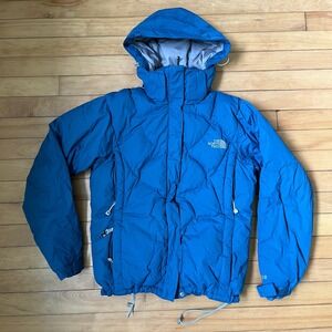 The North Face Blue 600 Fill Down Puffer Jacket Womens Small Hooded Quilted